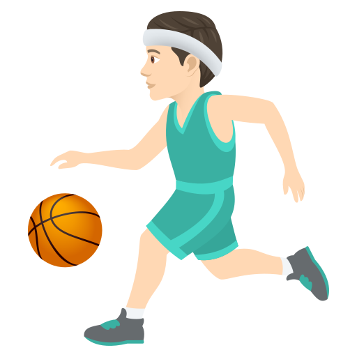 Man Bouncing Ball: Light Skin Tone on JoyPixels