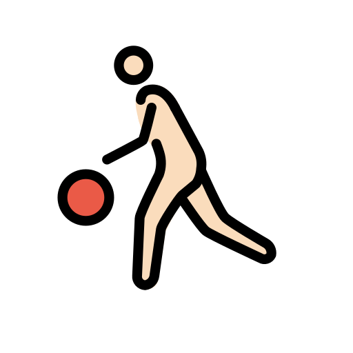 Man Bouncing Ball: Light Skin Tone on OpenMoji