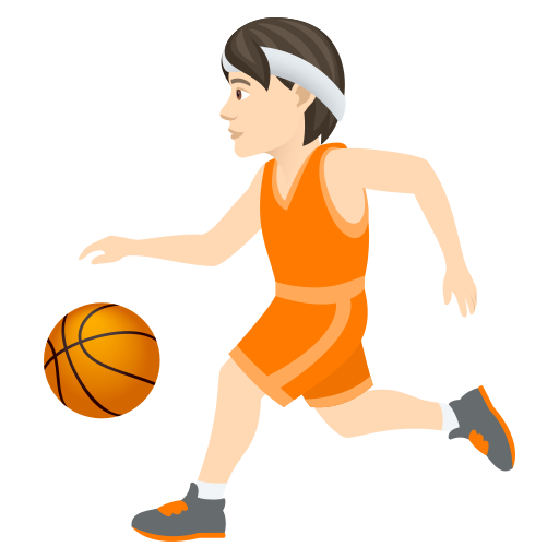 Person Bouncing Ball: Light Skin Tone on JoyPixels
