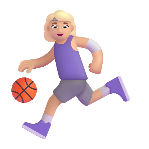 Woman Bouncing Ball: Medium-Light Skin Tone on Microsoft 3D