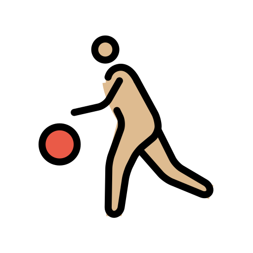 Person Bouncing Ball: Medium-Light Skin Tone on OpenMoji