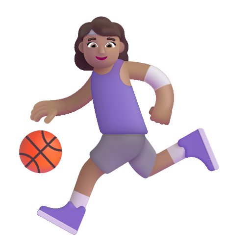 Woman Bouncing Ball: Medium Skin Tone on Microsoft 3D