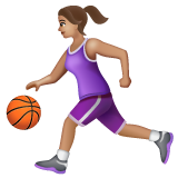 Woman Bouncing Ball: Medium Skin Tone on WhatsApp