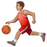 Man Bouncing Ball: Medium Skin Tone on WhatsApp