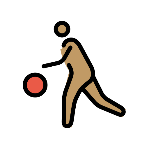 Person Bouncing Ball: Medium Skin Tone on OpenMoji