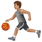 Person Bouncing Ball: Medium Skin Tone on WhatsApp