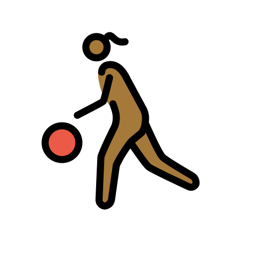 Woman Bouncing Ball: Medium-Dark Skin Tone on OpenMoji