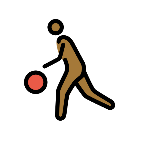 Man Bouncing Ball: Medium-Dark Skin Tone on OpenMoji