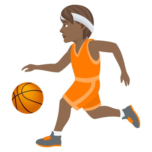 Person Bouncing Ball: Medium-Dark Skin Tone on JoyPixels