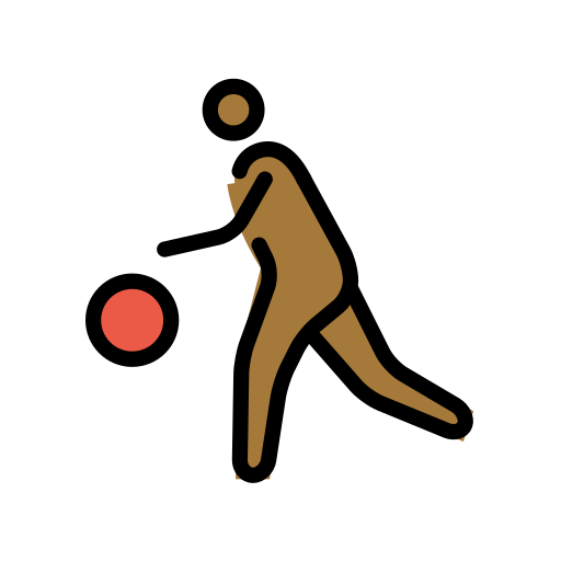 Person Bouncing Ball: Medium-Dark Skin Tone on OpenMoji