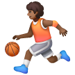 Person Bouncing Ball: Medium-Dark Skin Tone on Samsung
