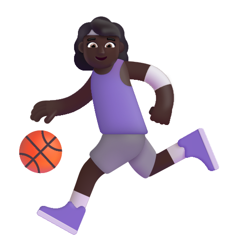 Woman Bouncing Ball: Dark Skin Tone on Microsoft 3D