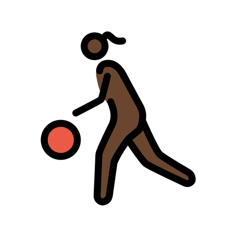 Woman Bouncing Ball: Dark Skin Tone on OpenMoji