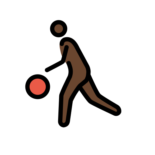 Man Bouncing Ball: Dark Skin Tone on OpenMoji