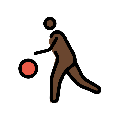 Person Bouncing Ball: Dark Skin Tone on OpenMoji