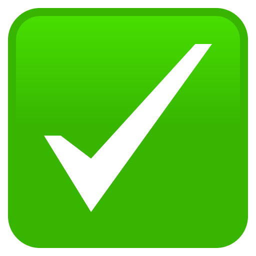 White Heavy Check Mark on JoyPixels