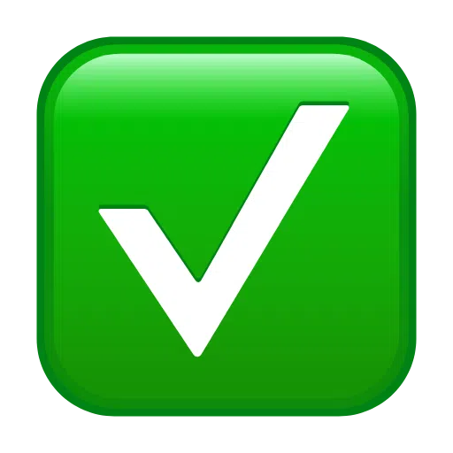 White Heavy Check Mark on Telegram