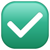 White Heavy Check Mark on WhatsApp