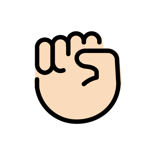 Raised Fist: Light Skin Tone on OpenMoji