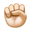 Raised Fist: Light Skin Tone on Samsung