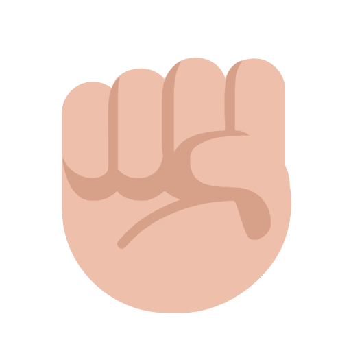 Raised Fist: Medium-Light Skin Tone on Microsoft Fluent