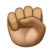 Raised Fist: Medium Skin Tone on Samsung