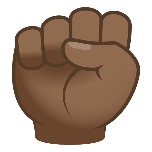 Raised Fist: Medium-Dark Skin Tone on JoyPixels