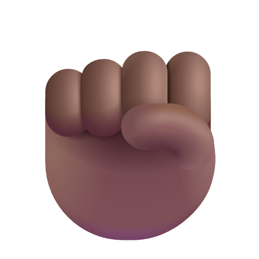 Raised Fist: Medium-Dark Skin Tone on Microsoft 3D