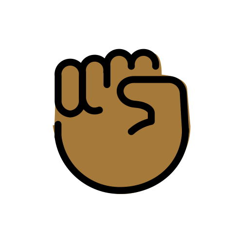 Raised Fist: Medium-Dark Skin Tone on OpenMoji