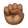Raised Fist: Medium-Dark Skin Tone on Samsung