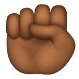 Raised Fist: Medium-Dark Skin Tone on WhatsApp