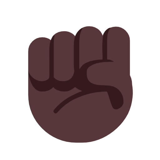 Raised Fist: Dark Skin Tone on Microsoft Fluent