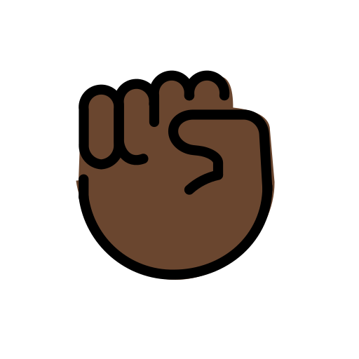 Raised Fist: Dark Skin Tone on OpenMoji
