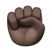 Raised Fist: Dark Skin Tone on Samsung