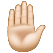 Raised Hand: Light Skin Tone on Samsung