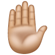 Raised Hand: Medium-Light Skin Tone on Samsung