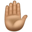 Raised Hand: Medium Skin Tone on Samsung