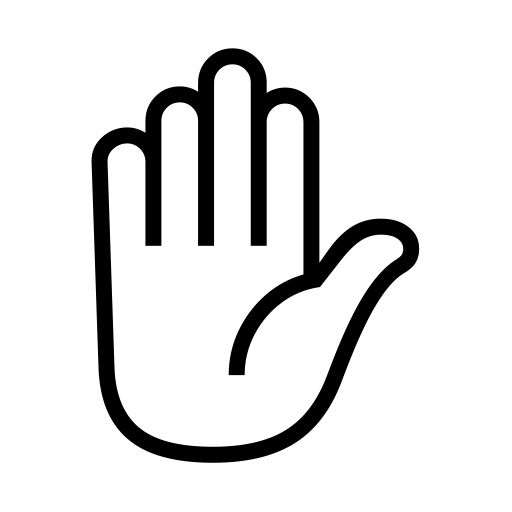 Raised Hand on Noto Emoji