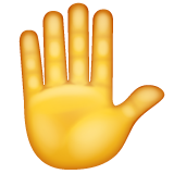 Raised Hand on WhatsApp