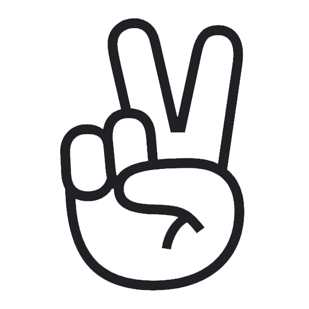 Victory Hand on Noto Emoji