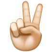 Victory Hand: Light Skin Tone on Samsung