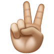 Victory Hand: Medium-Light Skin Tone on Samsung