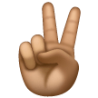 Victory Hand: Medium Skin Tone on Samsung