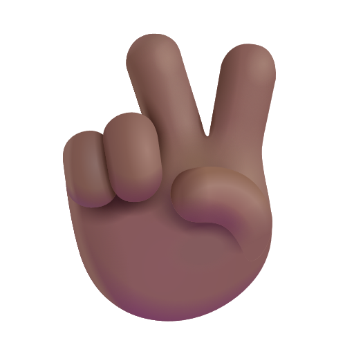 Victory Hand: Medium-Dark Skin Tone on Microsoft 3D