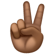 Victory Hand: Medium-Dark Skin Tone on Samsung