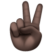 Victory Hand: Dark Skin Tone on Samsung