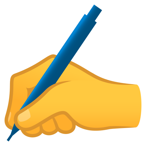 Writing Hand on JoyPixels