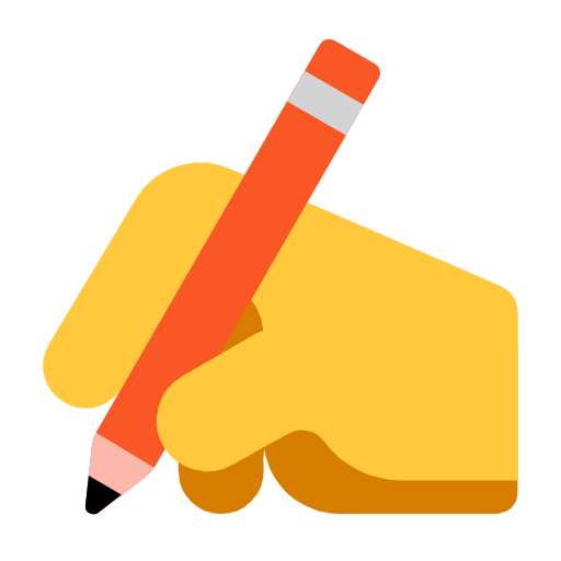 Writing Hand on Microsoft Fluent