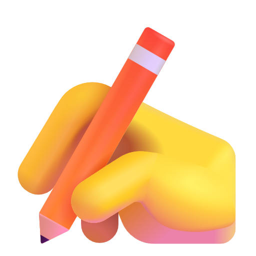 Writing Hand on Microsoft 3D
