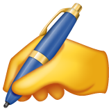 Writing Hand on WhatsApp